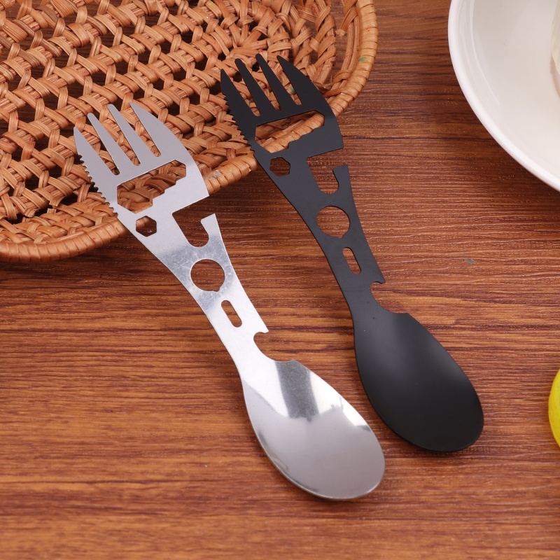 Bamboo Cutlery Travel - 1/5Pcs 10 In 1 Camping Utensils