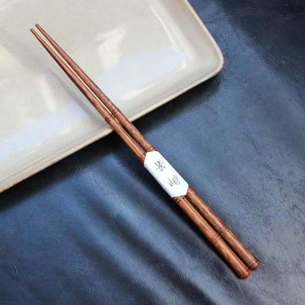 Bamboo Cutlery Travel - 1 paar hoogwaardige retro houten eetstokjes