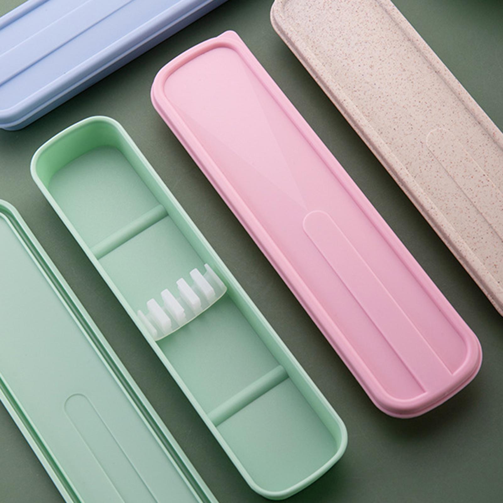 Bamboo Cutlery Travel - Serviesdoos Bestekorganizer Draagbaar dekseltype Bestekkoffer Lepelopbergdoos