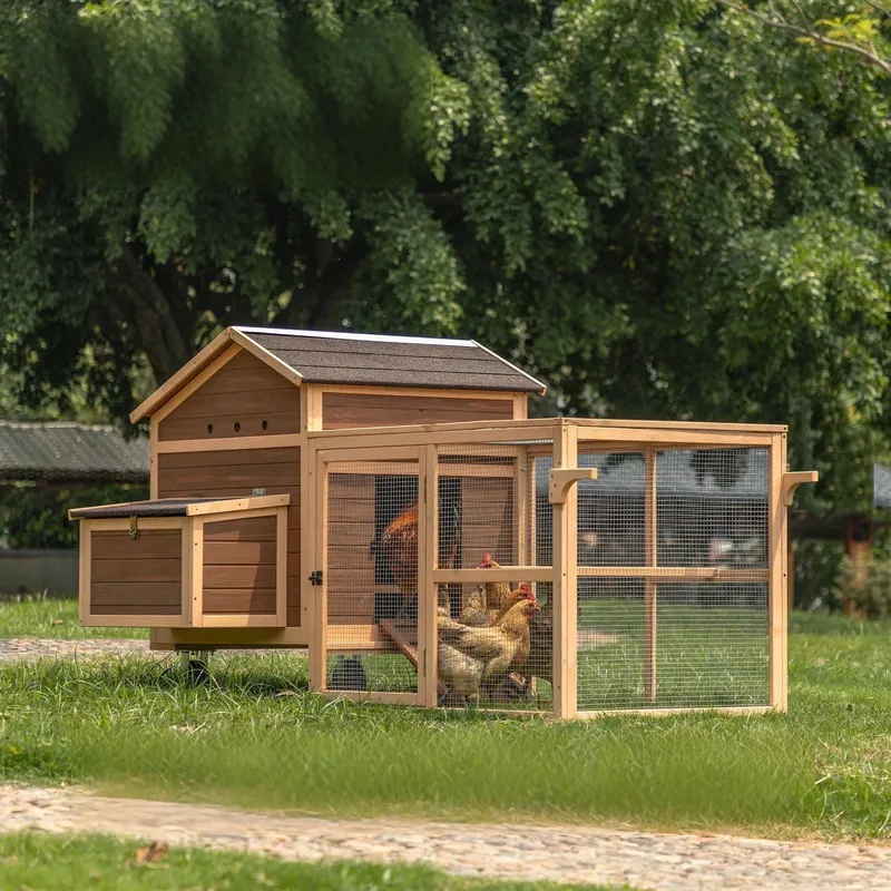 Sustainable Living Walla Walla - Grote duurzame houten kippenhok buiten, regenbestendig,