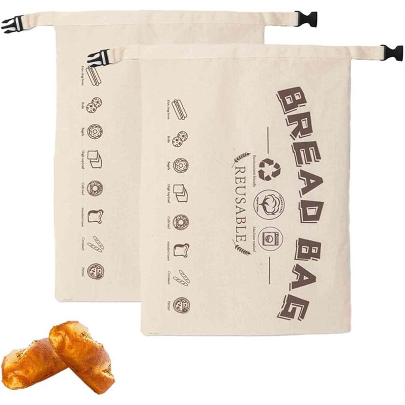 Beeswax Wrap Reusable - Herbruikbare broodzakken van bijenwas, 2-pack -