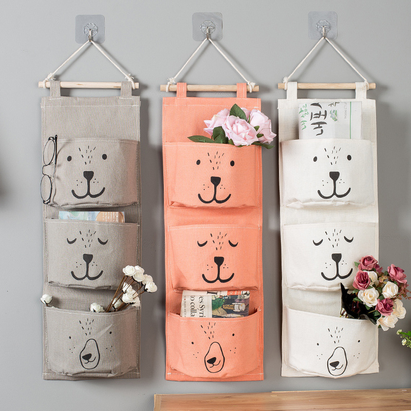 Linen Bag Bulk - Thuis Katoen Linnen Waterdichte Wandgemonteerde Opbergtas
