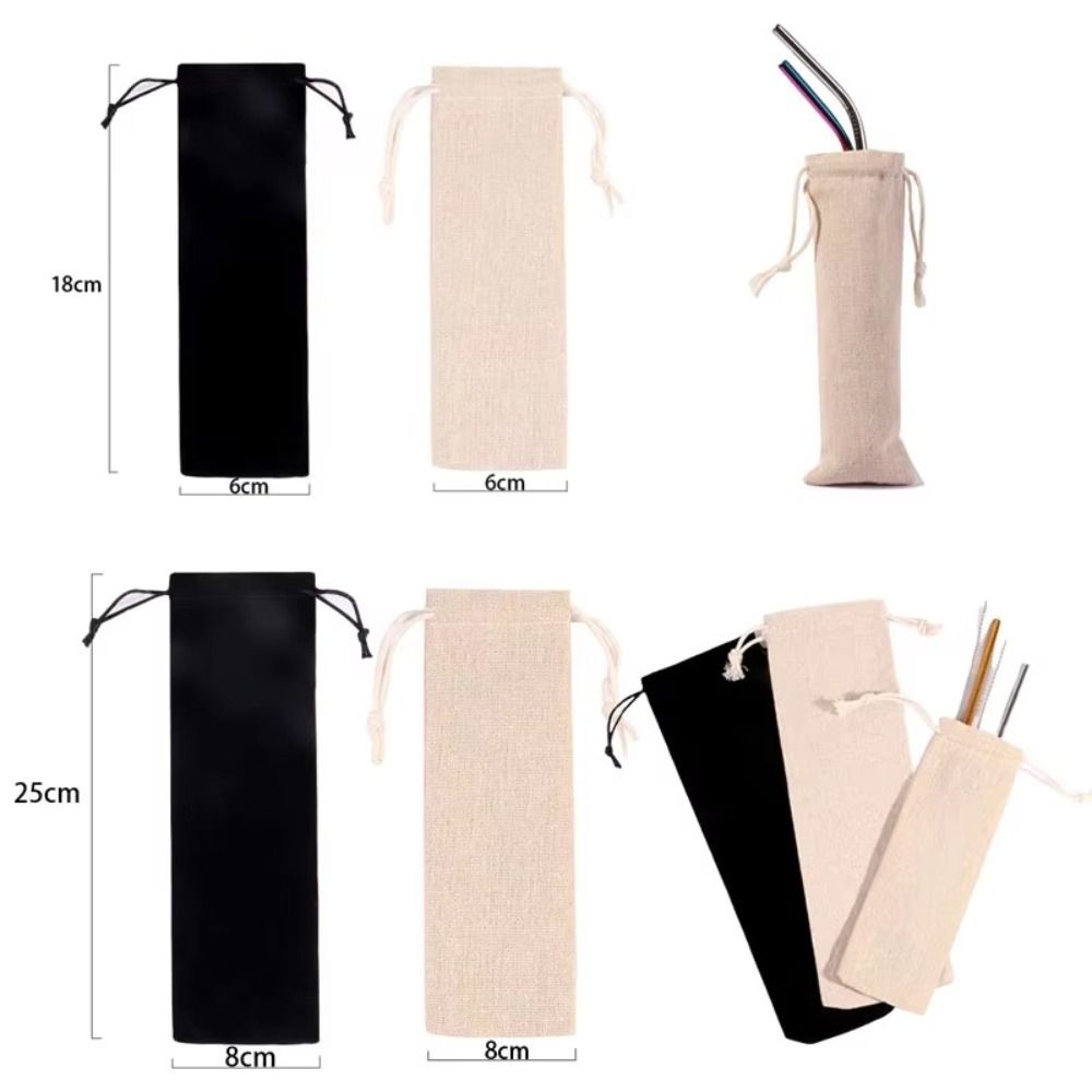 Linen Bag Bulk - Multifunctionele katoenen linnen zak met trekkoord,
