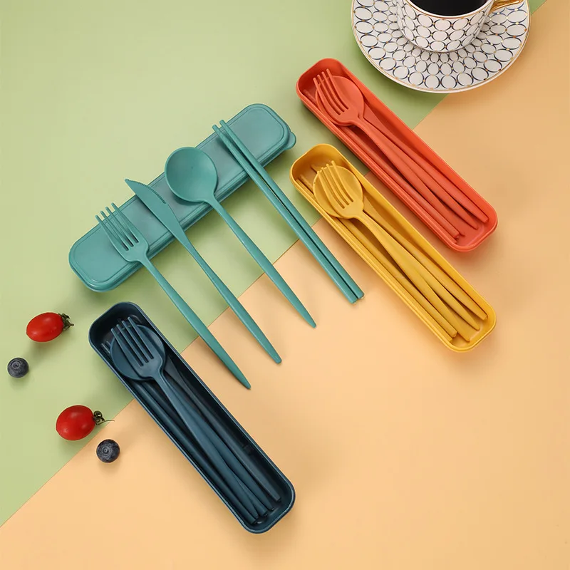 4-delig draagbaar gebruiksvoor - Bamboo Cutlery Travel recensie en prijs