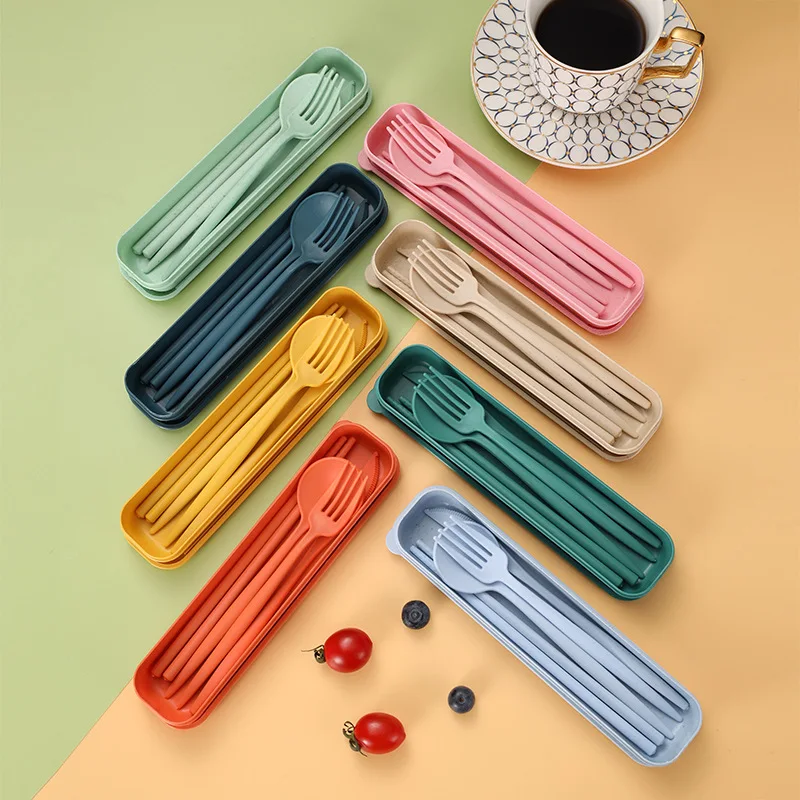 4-delig draagbaar gebruiksvoor - Bamboo Cutlery Travel recensie en prijs