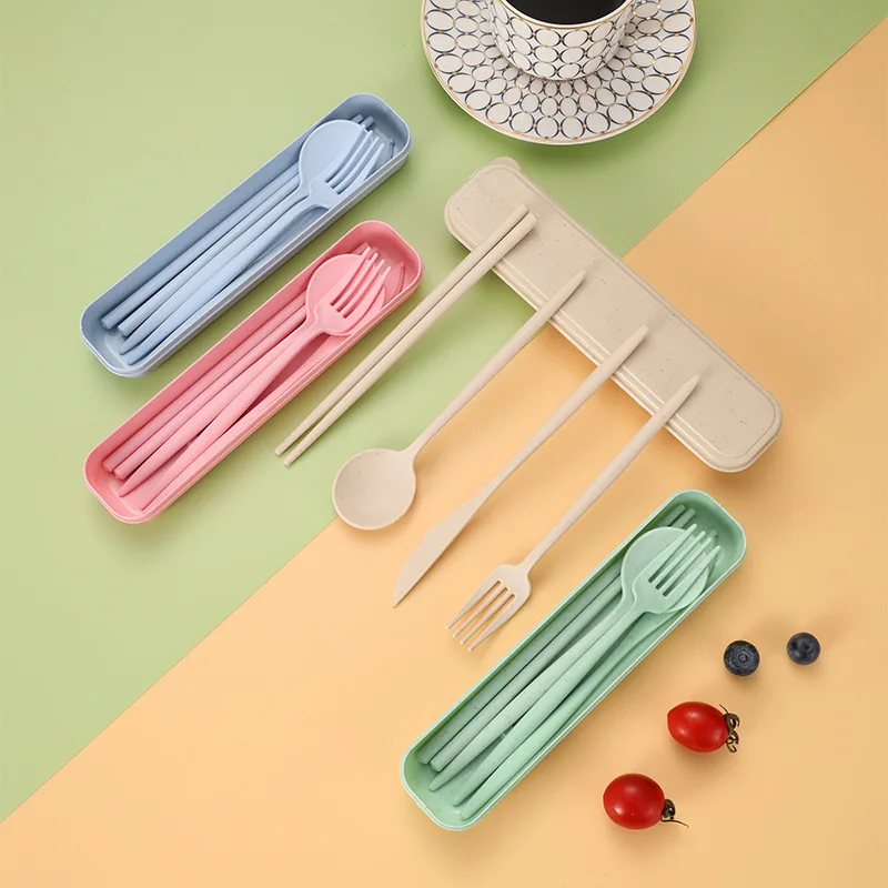 4-delig draagbaar gebruiksvoor - Bamboo Cutlery Travel recensie en prijs