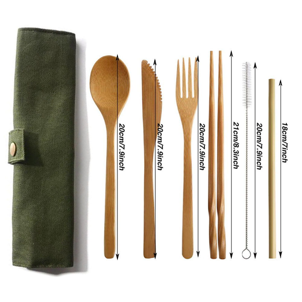 Herbruikbare Bamboe Bestekset  - Bamboo Cutlery Travel recensie en prijs