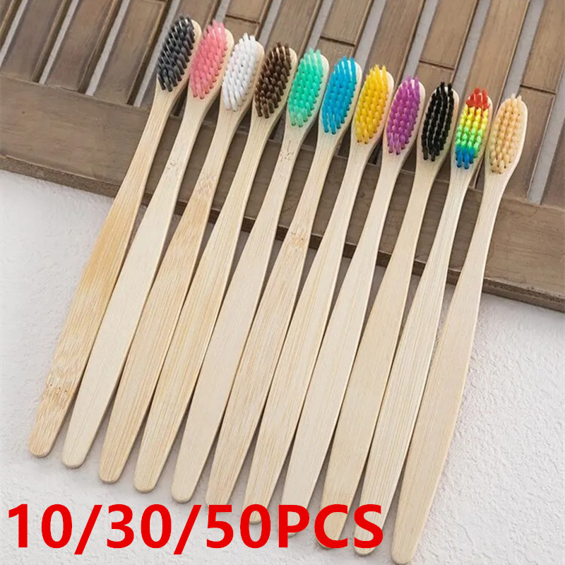 10-pack natuurlijke bamboe tan - Bamboo Toothbrush Set recensie en prijs