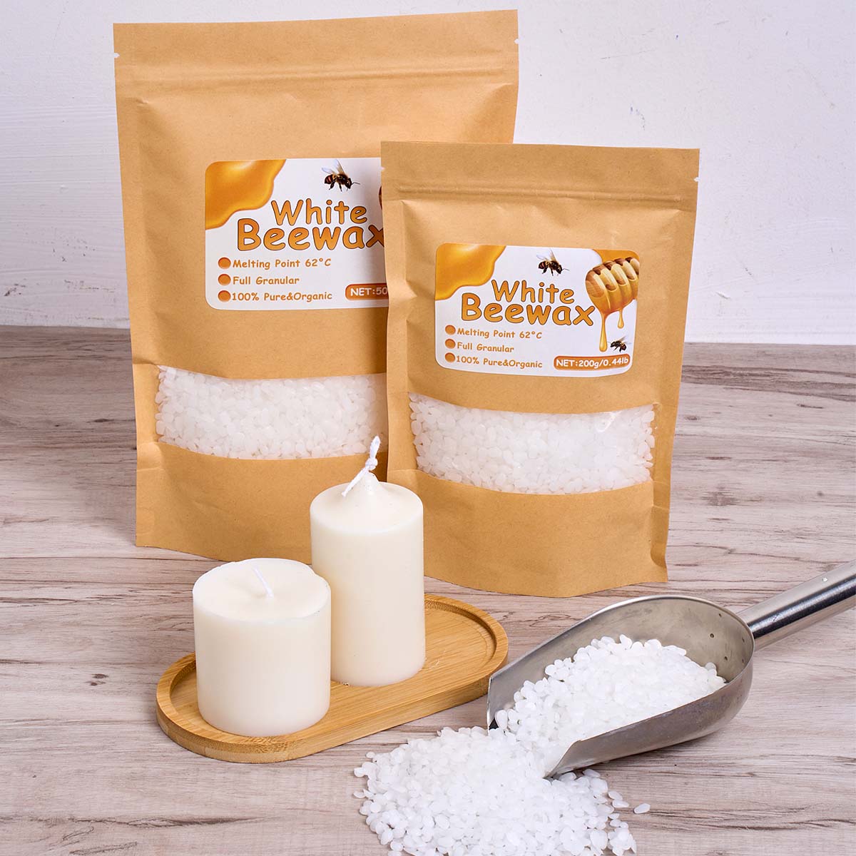 1000g Witte Bijenwas DIY Kaars - Beeswax Wrap Reusable recensie en prijs