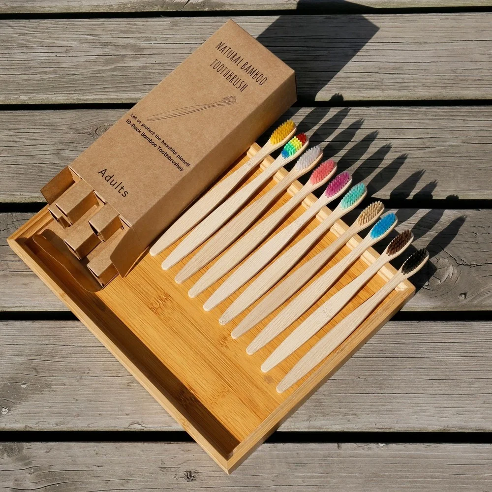 10 STKS Kleurrijke Tandenborst - Bamboo Toothbrush Set recensie en prijs