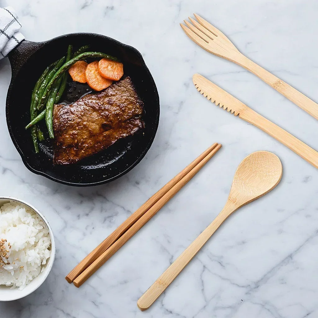 Herbruikbare bamboe reisbestek - Bamboo Cutlery Travel recensie en prijs