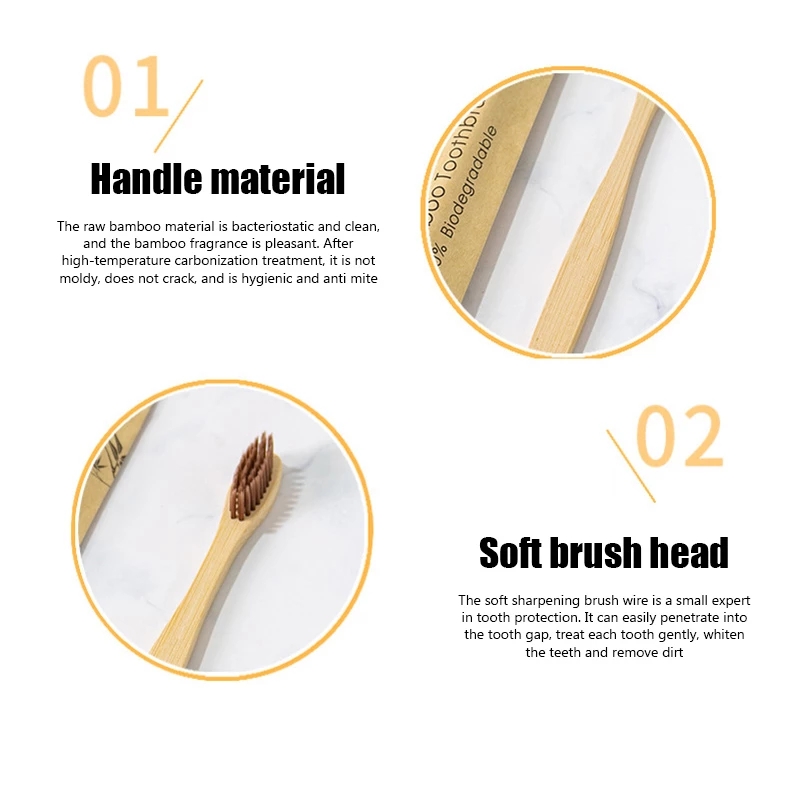 Bamboe Tandenborstels 100Pcs E - Bamboo Toothbrush Set recensie en prijs