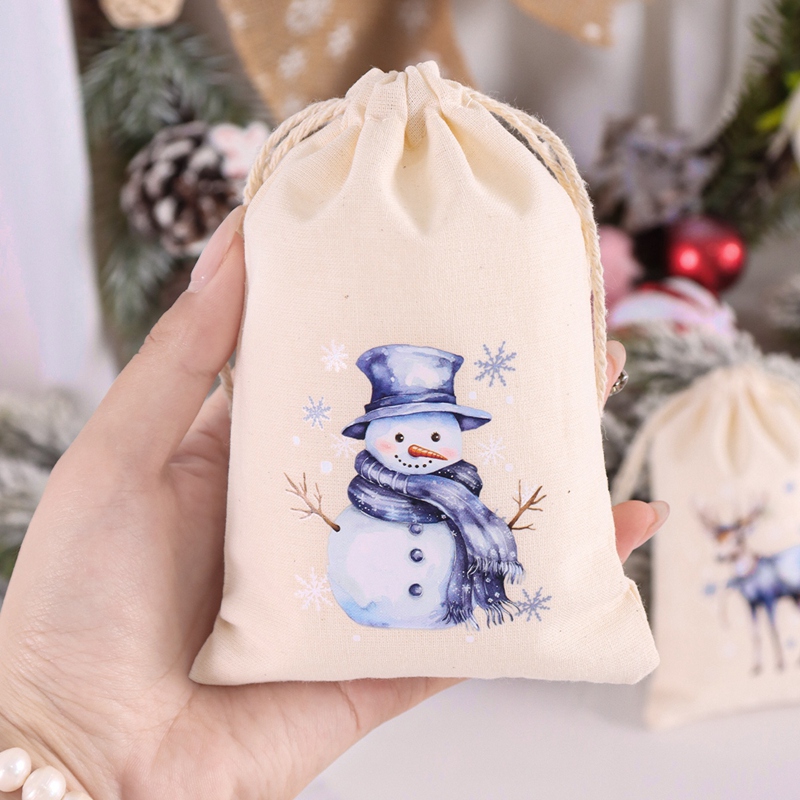 6 Stuks Kerst Linnen Katoenen  - Linen Bag Bulk recensie en prijs