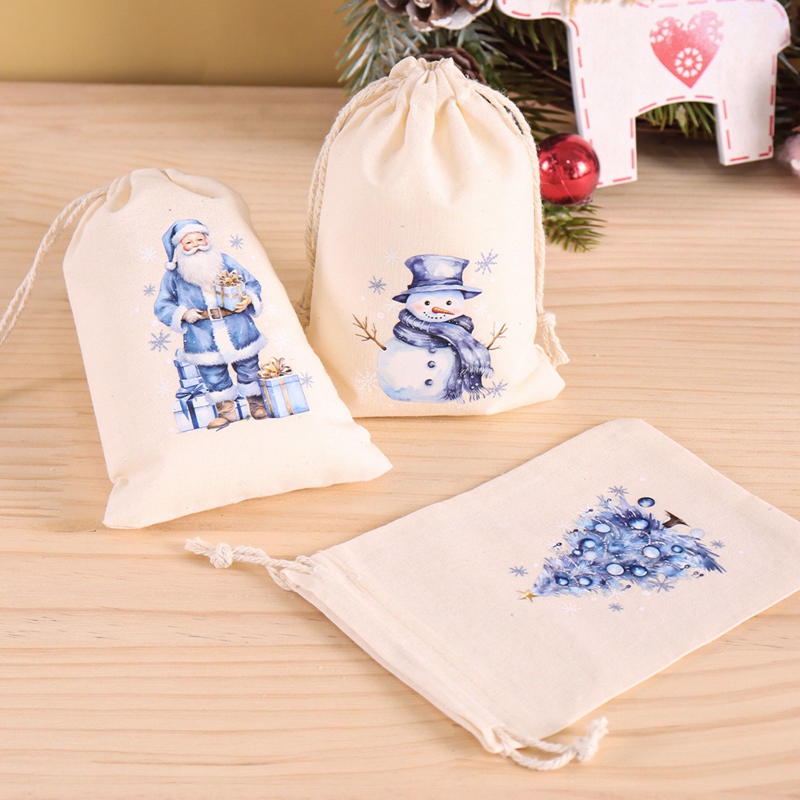 6 Stuks Kerst Linnen Katoenen  - Linen Bag Bulk recensie en prijs